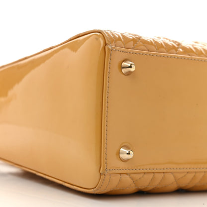 Patent Cannage Large Lady Dior Yellow