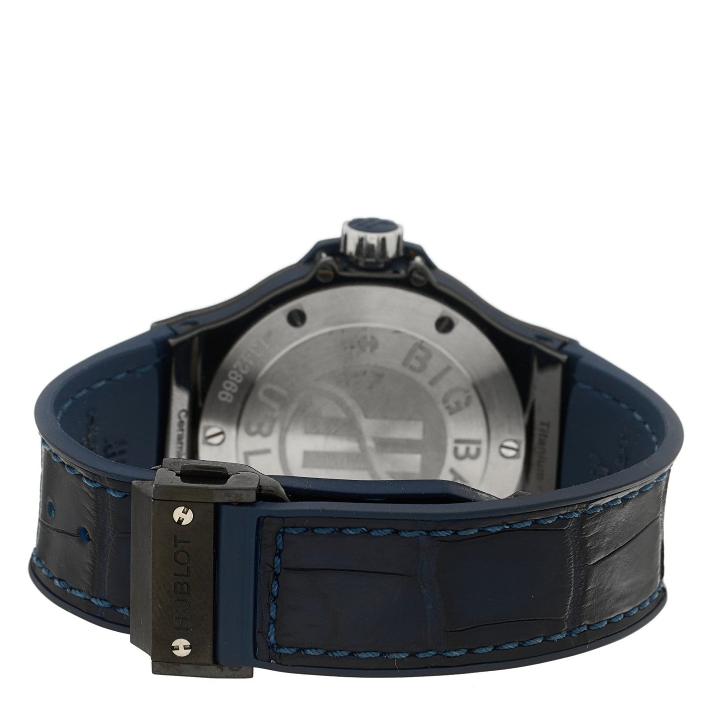 Ceramic Alligator Diamond 38mm Big Bang Quartz Watch Blue 361.CM.7170.LR.1204
