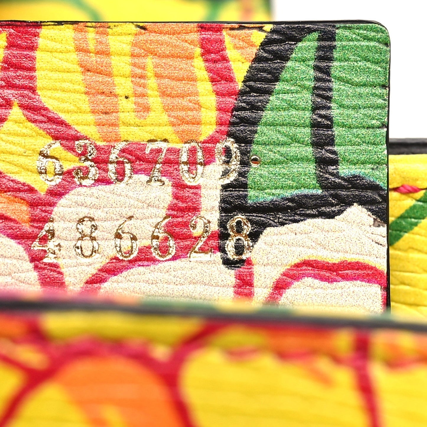 X KEN SCOTT Textured Calfskin Pomponica Print Small Jackie 1961 Hobo Multicolor Fuxia Pompon