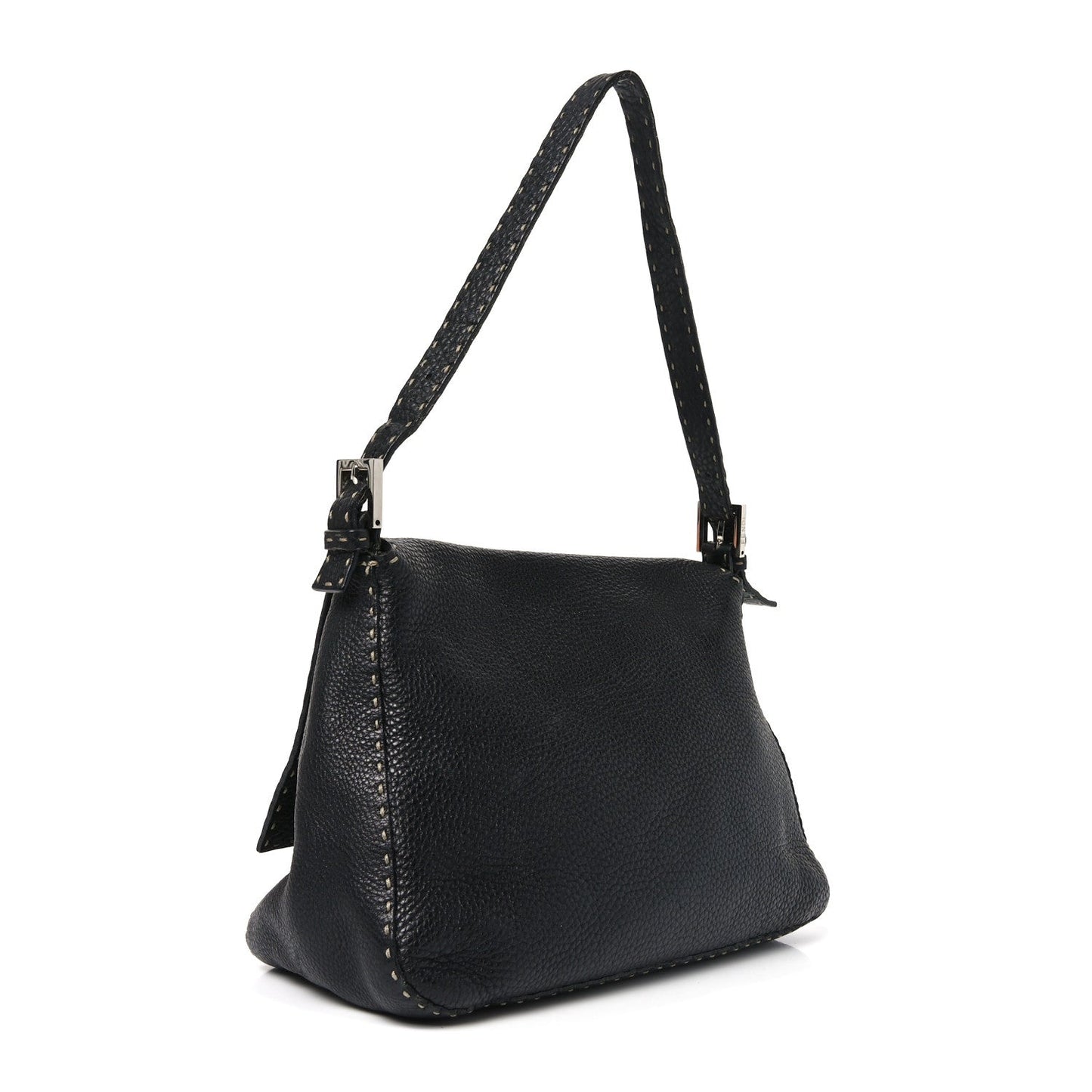 Calfskin Romano Selleria Forever Mama Baguette Black