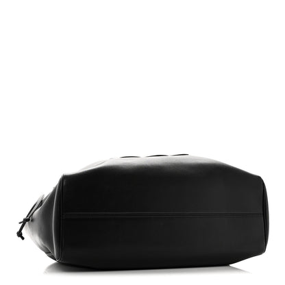 Smooth Calfskin Cuir Triomphe Cabas Drawstring Black