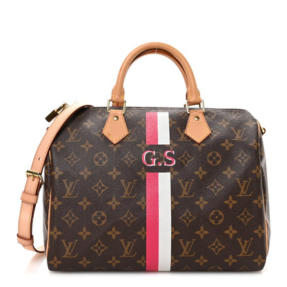 Monogram My LV Heritage Speedy Bandouliere 30 Fuchsia White
