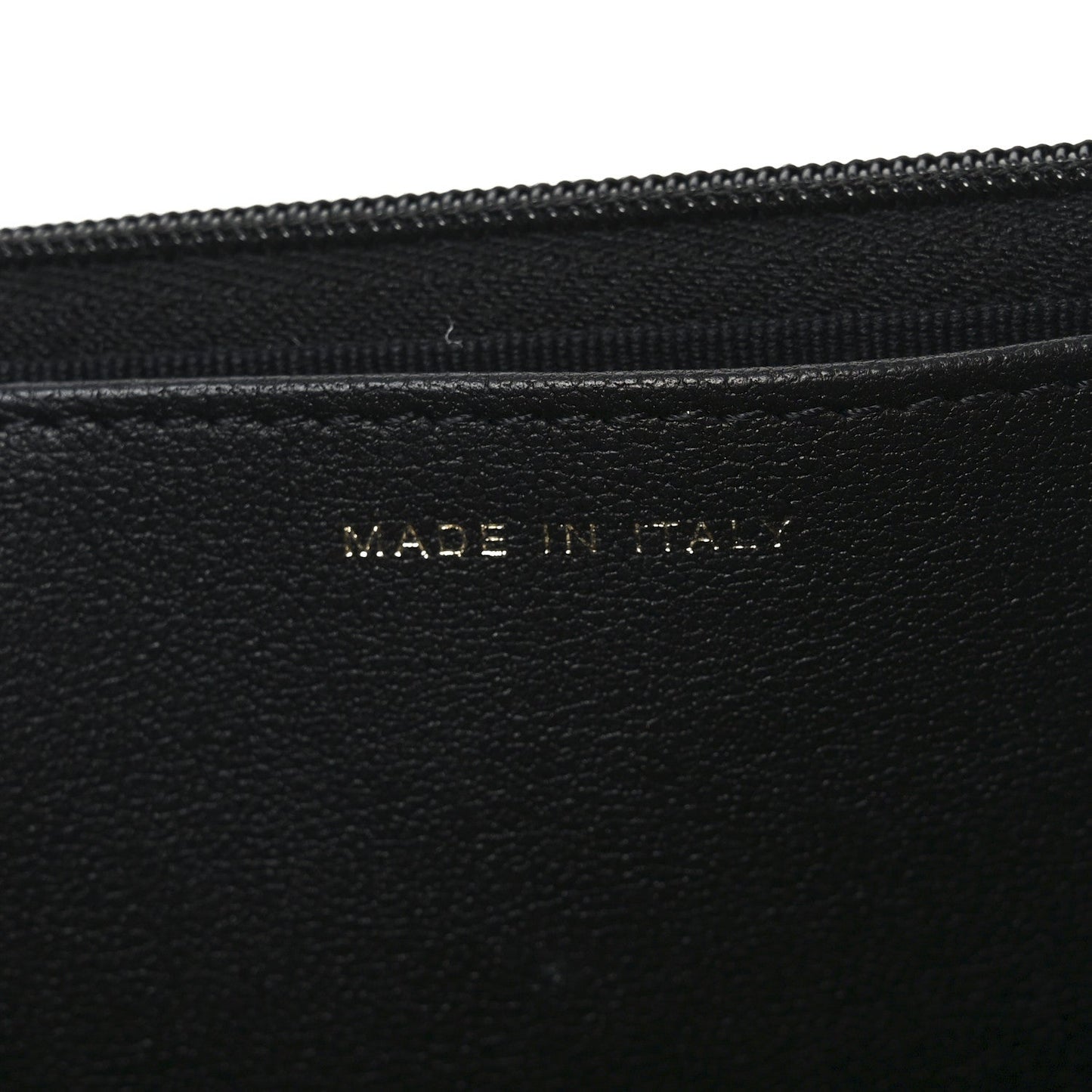 Lambskin Quilted Crystal Handle Wallet On Chain WOC Black