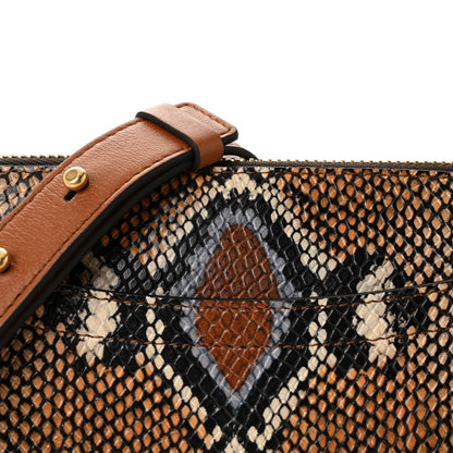 Calfskin Snakeskin Embossed Small Roy Bag Multicolor