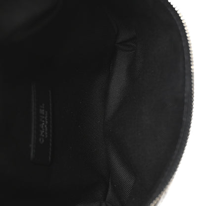Calfskin Quilted Waist Belt Bag Black