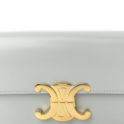 Natural Calfskin Triomphe Shoulder Bag Ice Blue