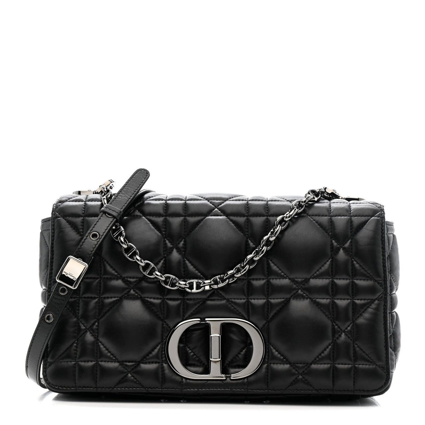 Calfskin Macrocannage Large Caro Bag Black