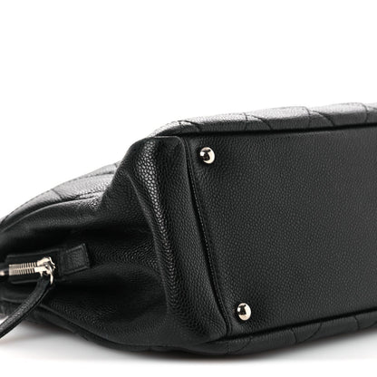 Caviar Quilted Timeless CC Soft Tote Black