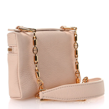Grained Calfskin Extra Pocket Mini Pouch Creamed Honey