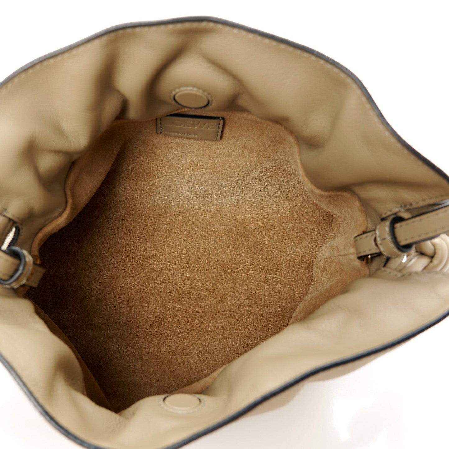 Calfskin Mini Flamenco Knot Clutch Clay Green