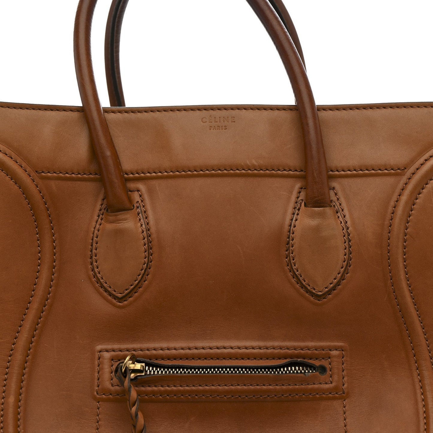 Natural Calfskin Medium Phantom Luggage Tan