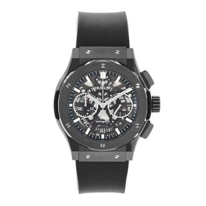 Ceramic Rubber 45mm Classic Fusion Aerofusion Chronograph Automatic Watch Black 525.CM.0170.RX