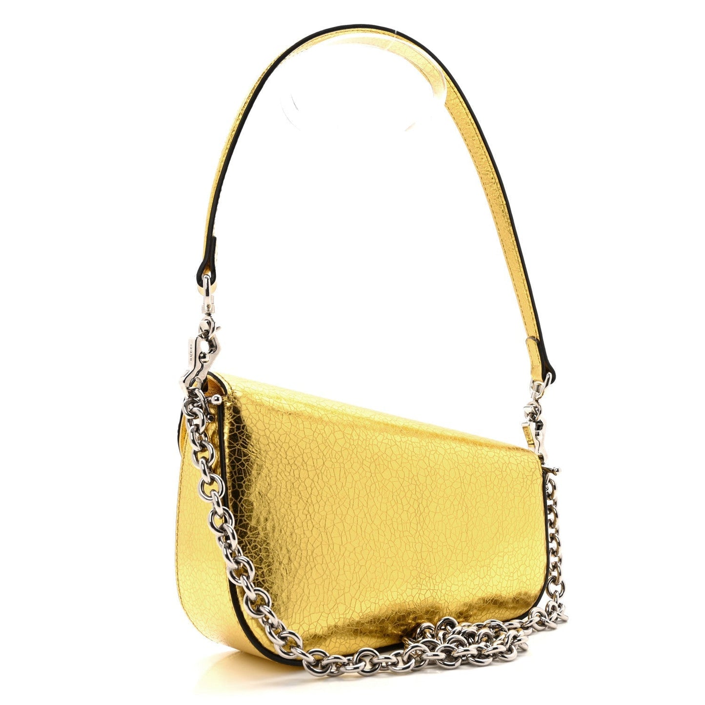 Metallic Demetra Mini Horsebit 1955 Asymmetric Shoulder Bag Gold