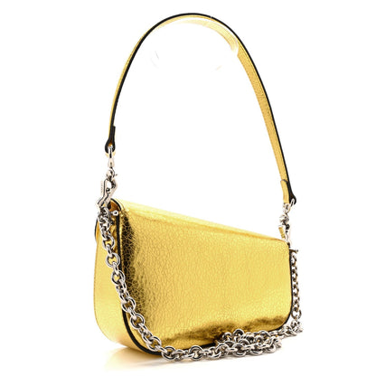 Metallic Demetra Mini Horsebit 1955 Asymmetric Shoulder Bag Gold