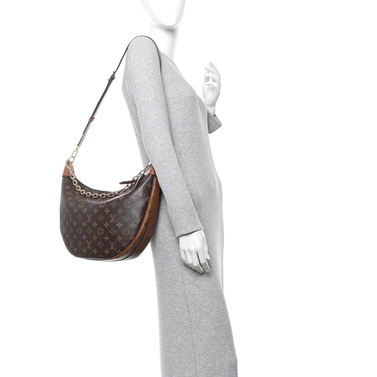 Reverse Monogram Loop Hobo