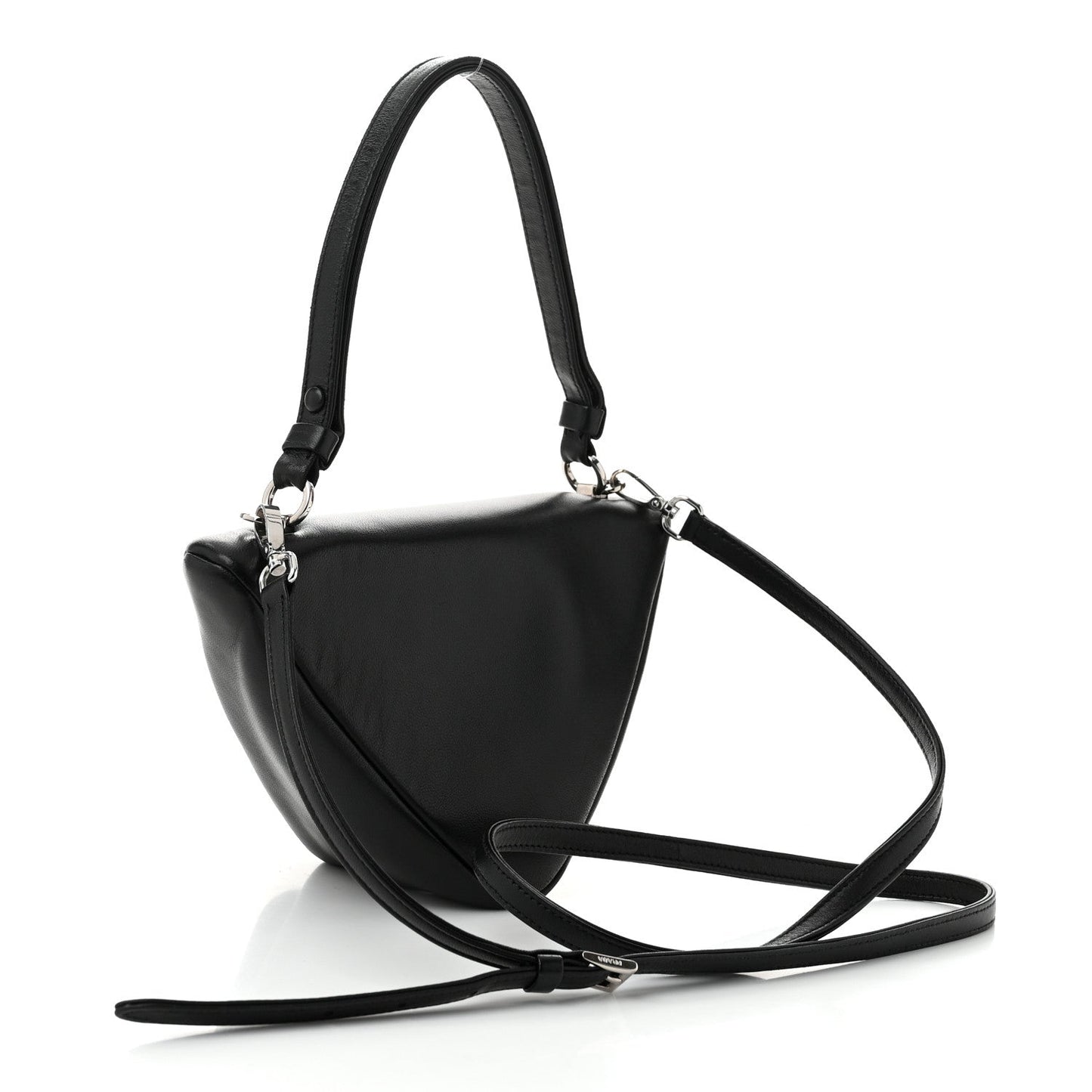 Nappa Padded Signaux Triangle Crossbody Black