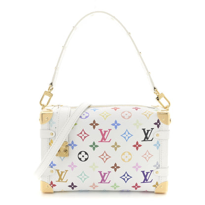 LV x TM Cowhide Monogram Multicolor Side Trunk MM White