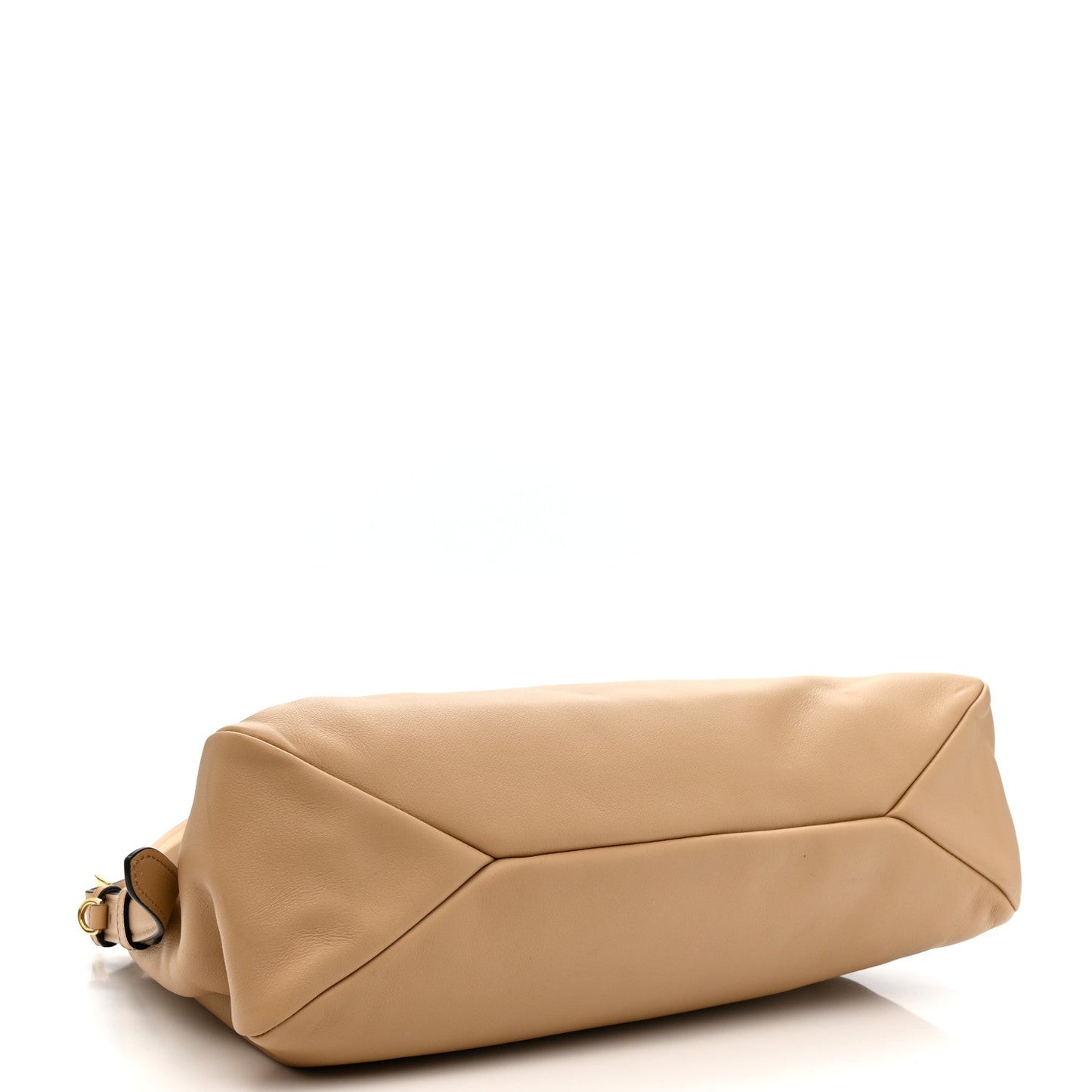 Soft Calfskin Large Aimée Shoulder Bag Travertine