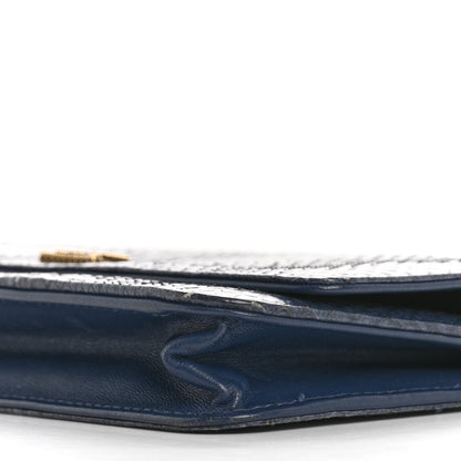 Snakeskin Wallet On Chain WOC Blue