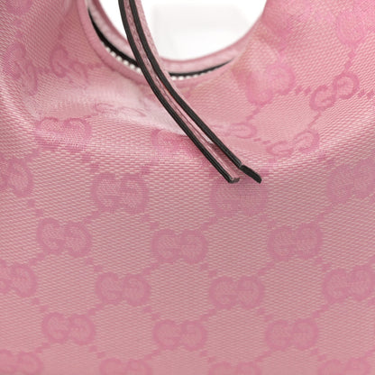 GG Crystal Coated Canvas Monogram Web Small Attache Shoulder Bag Pink