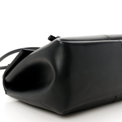 Calfskin Medium Falcon Shoulder Bag Black
