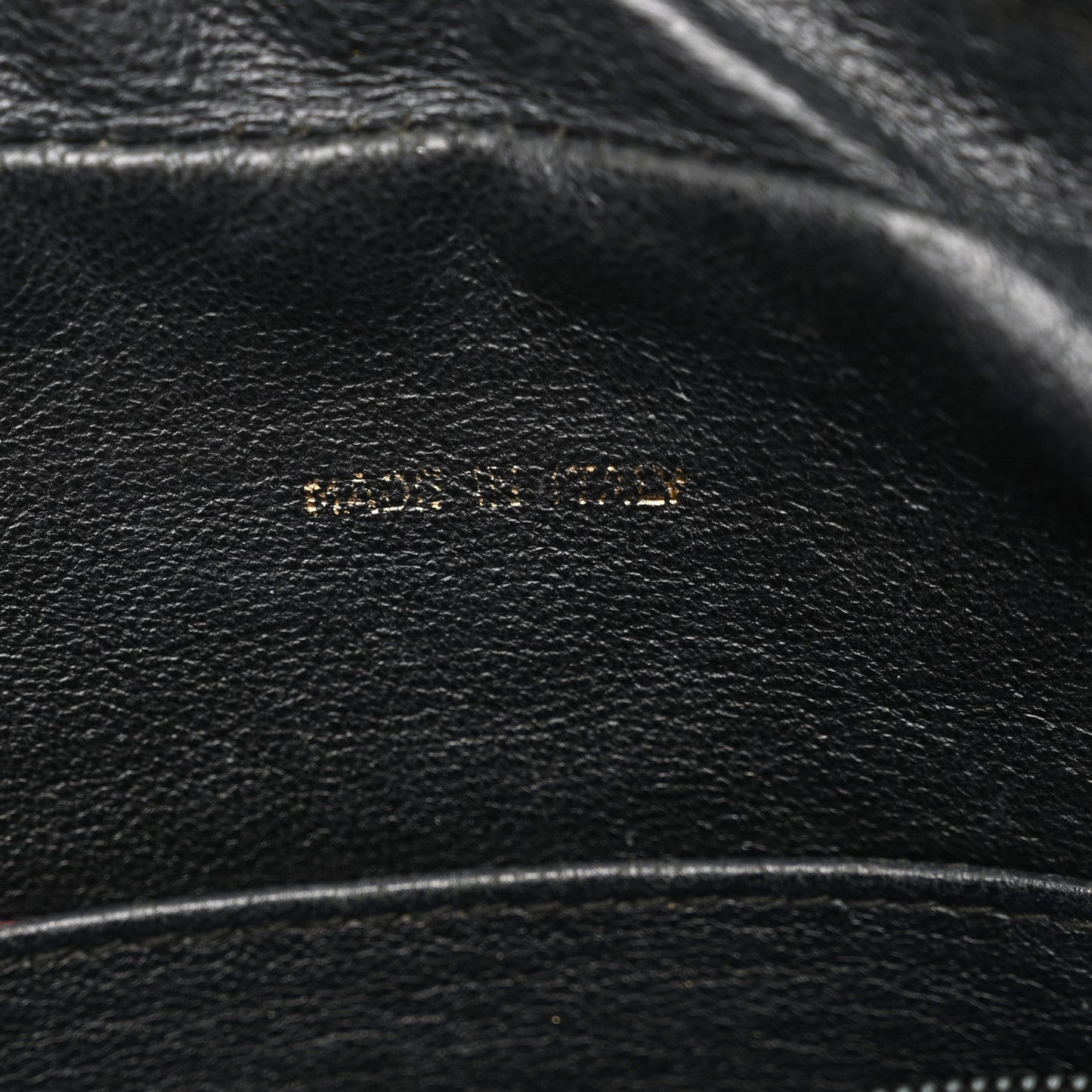 Lambskin Quilted CC Tassel Camera Case Black