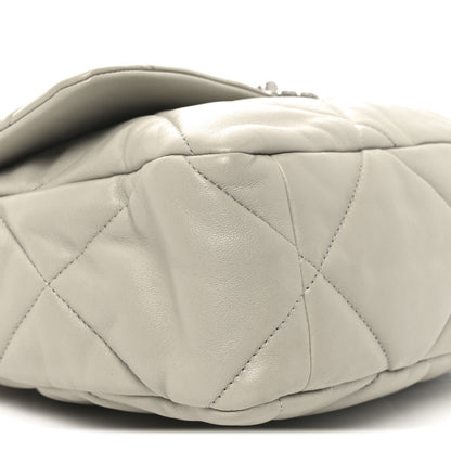 Lambskin Quilted Large Chanel 19 Flap Grey