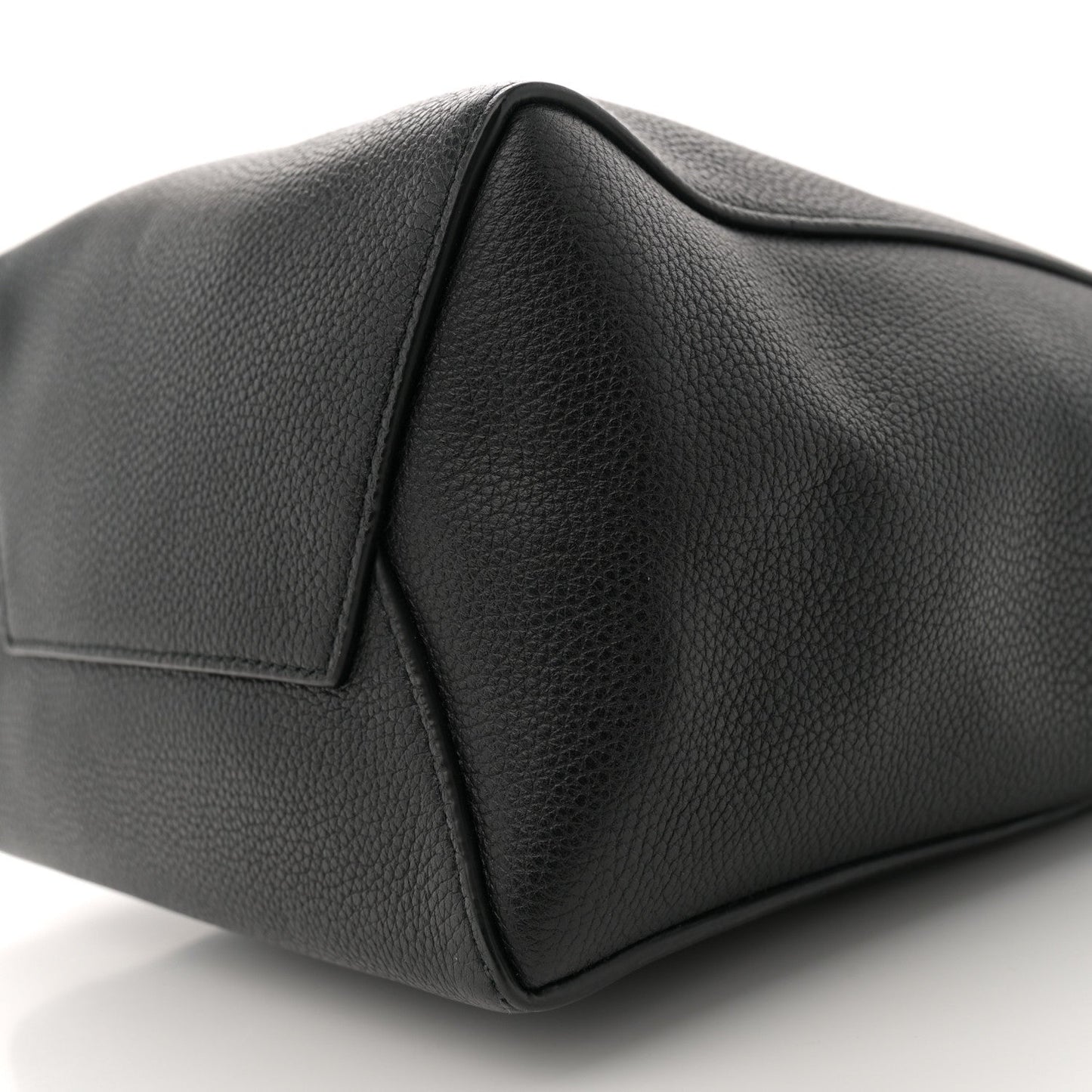 Soft Grained Calfskin Small Sangle Bucket Bag Black