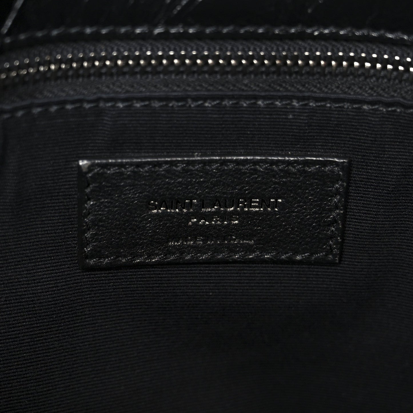 Crinkled Calfskin Matelasse Monogram Large Niki Chain Satchel Black