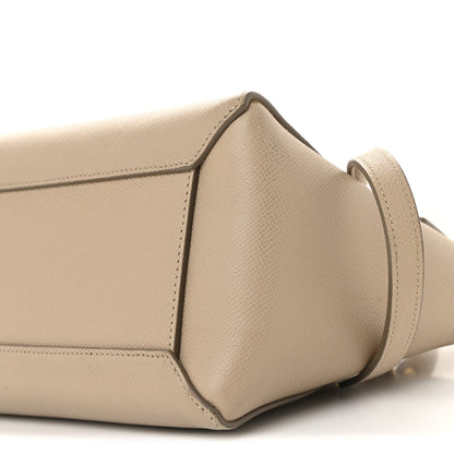 Grained Calfskin Micro Belt Bag Light Taupe