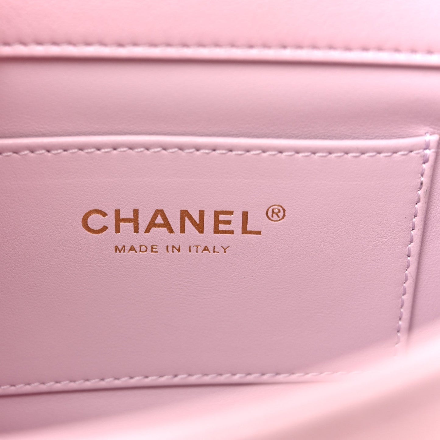 Lambskin Quilted Pearl Small Flap Light Purple