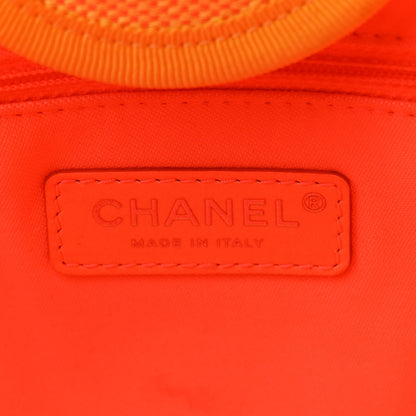 Mixed Fibers Calfskin Deauville Medium Tote Yellow Orange