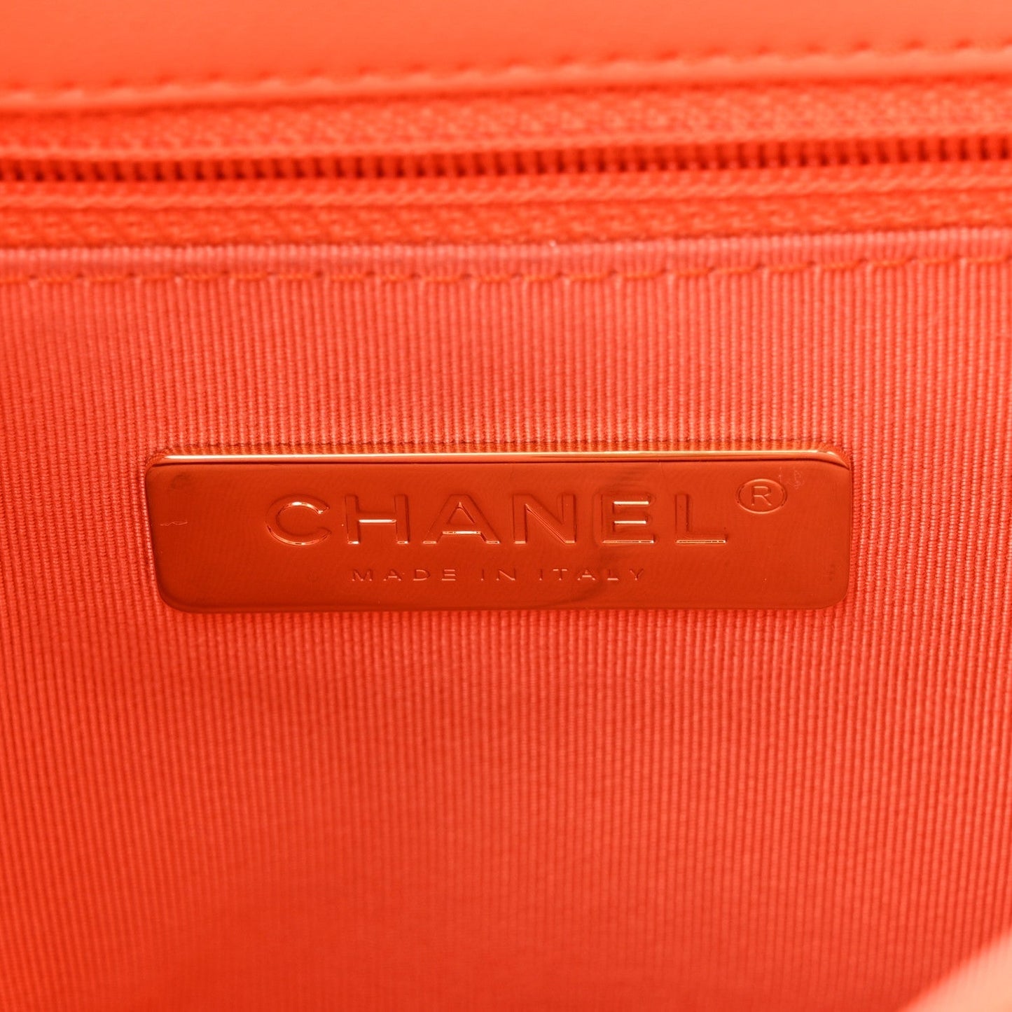Goatskin Quilted Medium Chanel 19 Flap Orange