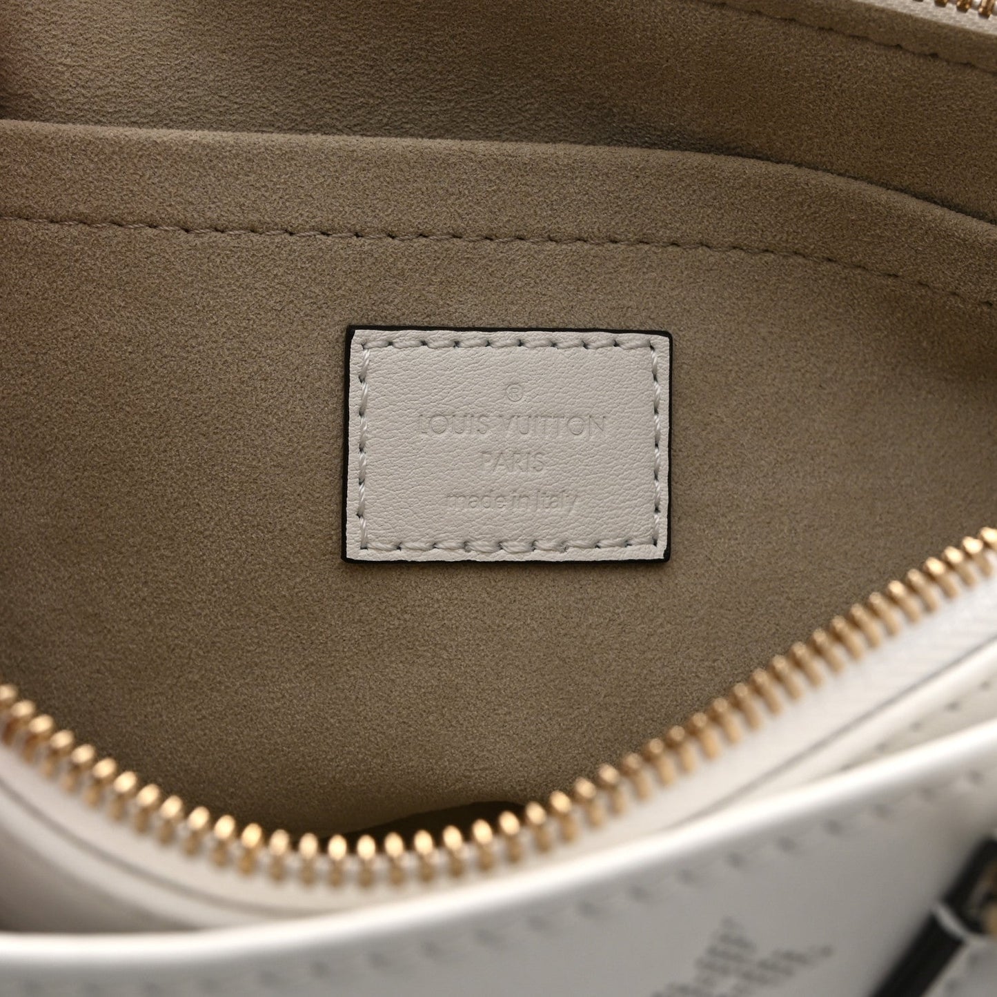 Calfskin Embossed Monogram OnTheGo East West White