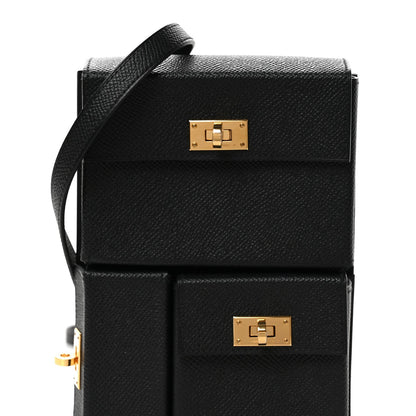 Epsom Kelly Multi Pocket Pochette To Go Black