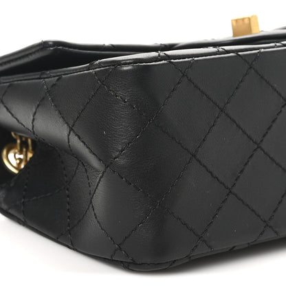 Calfskin Quilted 2.55 Reissue Mini Flap Black