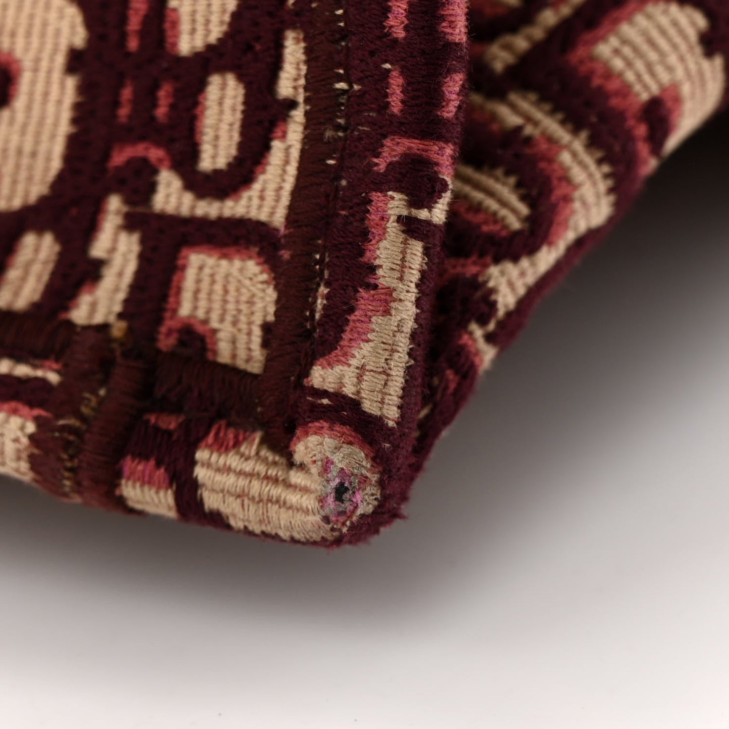 Oblique Large Book Tote Burgundy Multicolor
