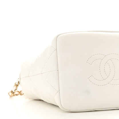 Lambskin Quilted Small Perfect Meeting Hobo White