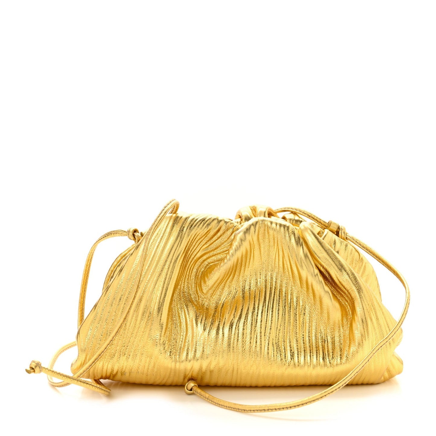 Metallic Bark Calfskin The Mini Pouch Gold