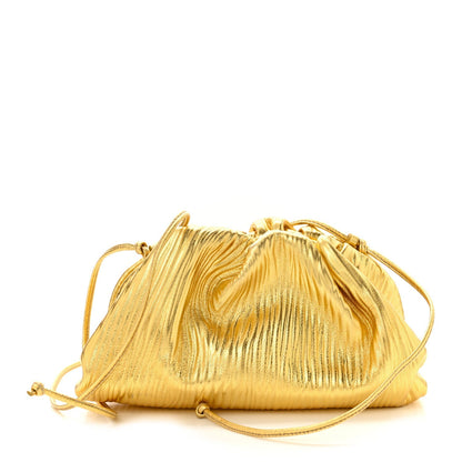 Metallic Bark Calfskin The Mini Pouch Gold