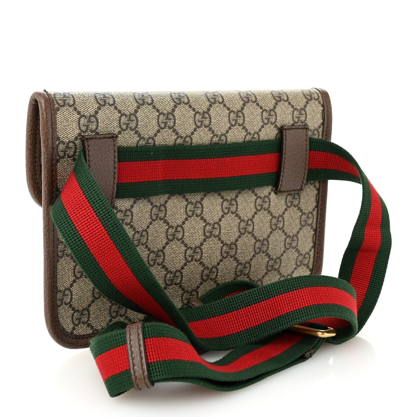 GG Supreme Monogram Neo Vintage Web Belt Bag Brown