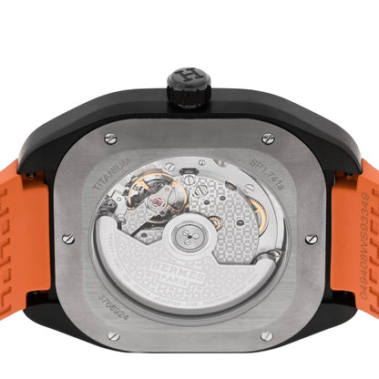 DLC Coated Titanium Rubber 39mm H08 Automatic Watch Orange