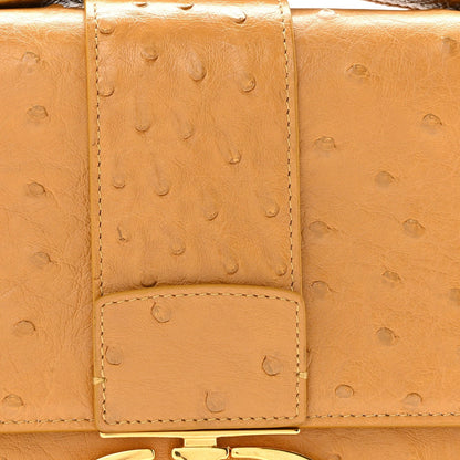Ostrich 30 Montaigne Flap Bag Brown