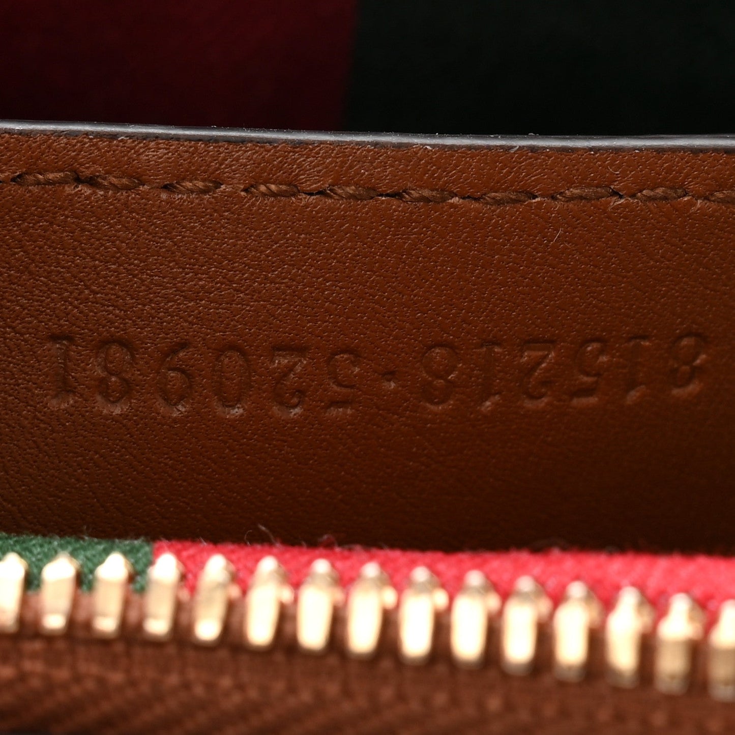 GG Supreme Monogram Textured Calfskin Small Emblem Shoulder Bag Beige Dark Brown