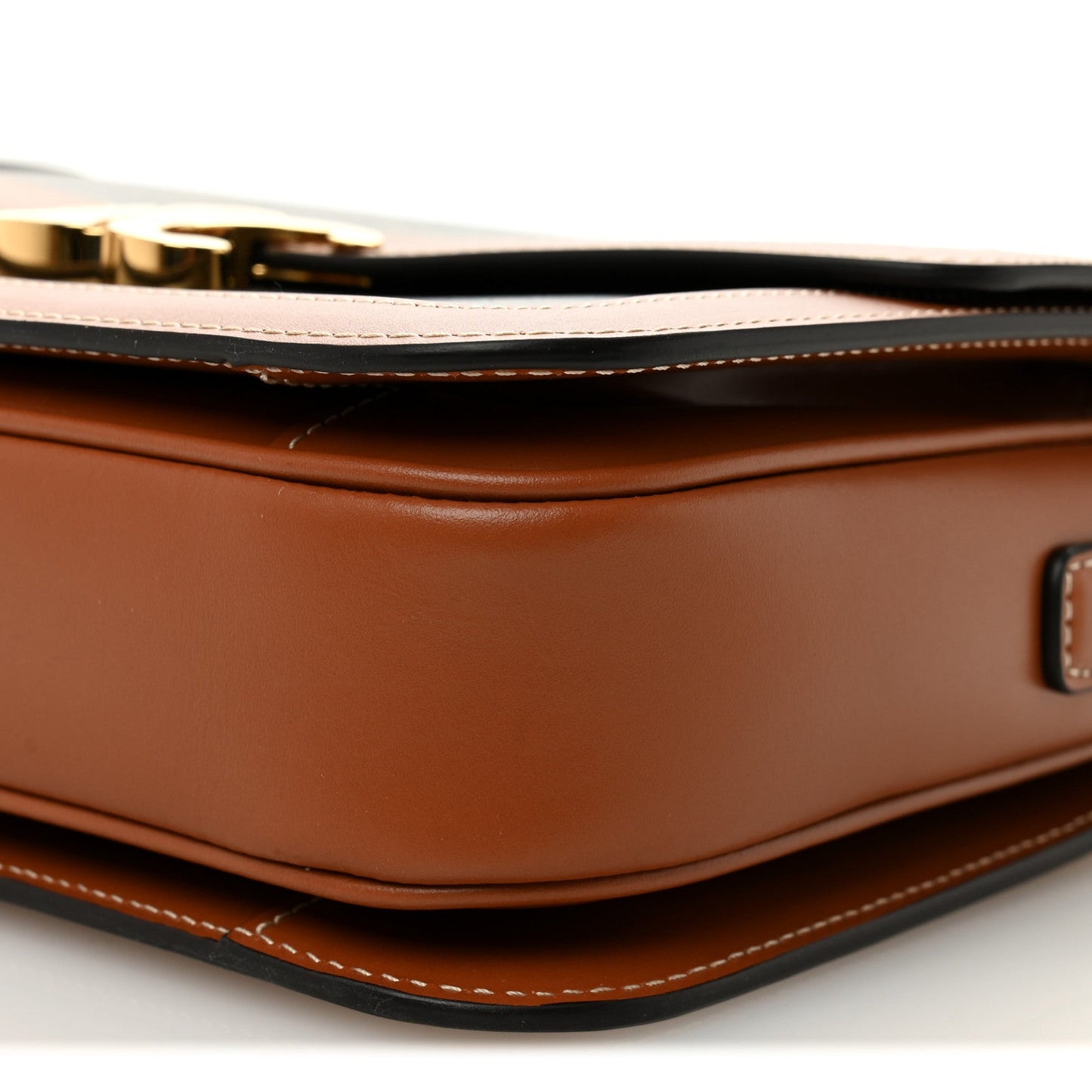 Triomphe Canvas Calfskin Medium Triomphe Bag Tan
