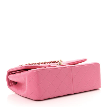 Caviar Quilted Jumbo Double Flap Pink