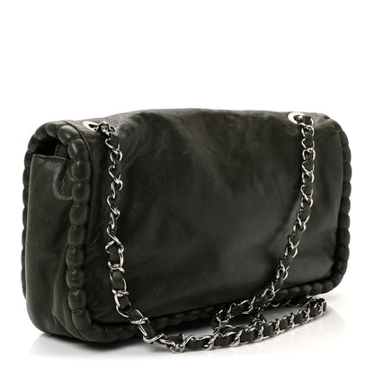Calfskin Medium On the Bund Flap Dark Khaki