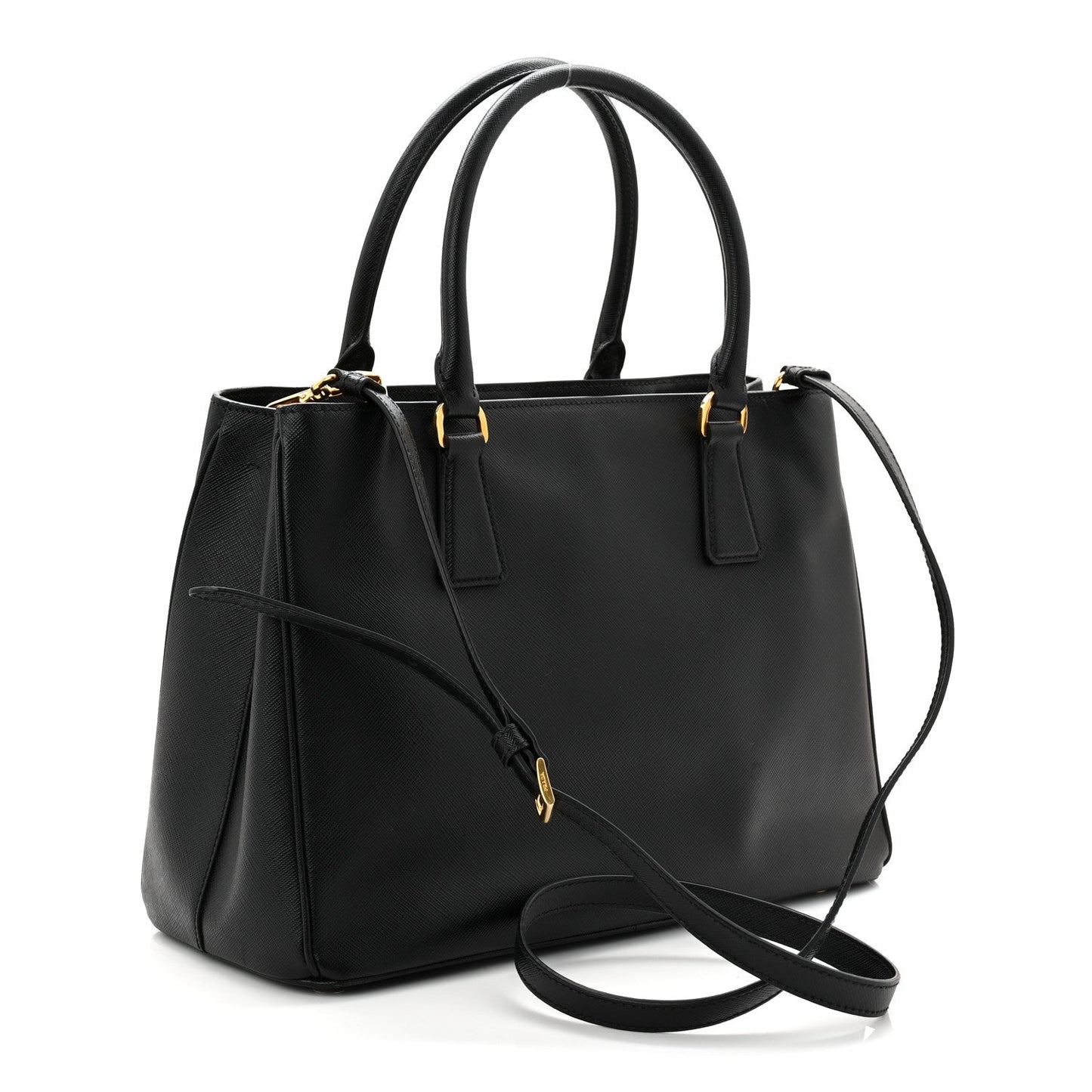 Saffiano Lux Medium Tote Black
