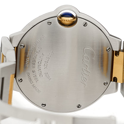 Stainless Steel 18K Yellow Gold 36mm Ballon Bleu De Cartier Automatic Watch