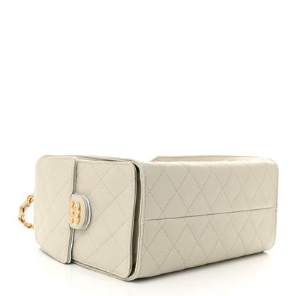 Caviar Quilted Small Chanel 25 Handbag Light Grey